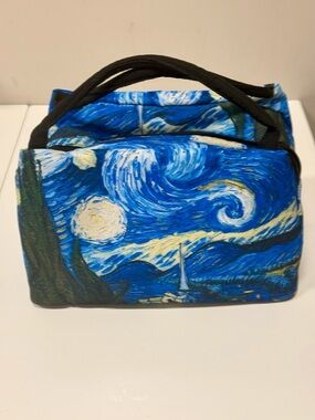 Starry Night Lunch Bag , print of Van Gogh, Like New